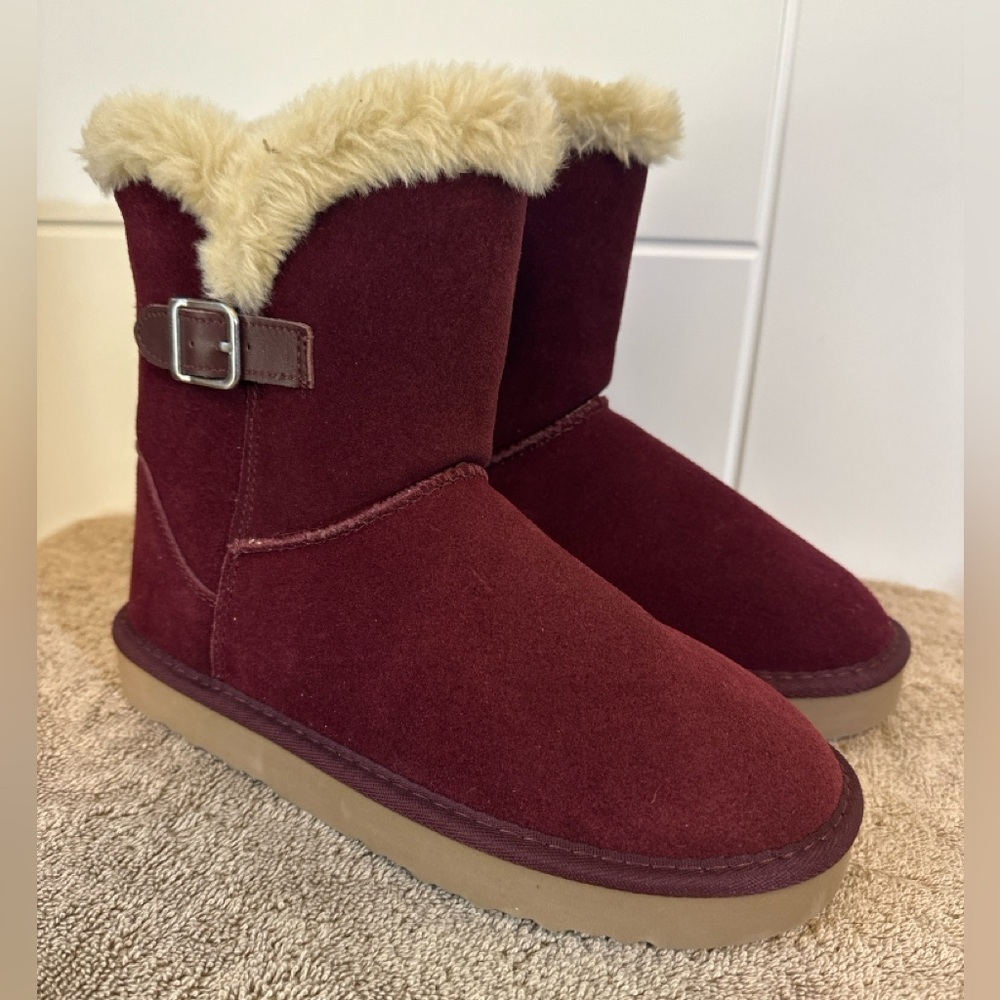 Style & Co. Burgundy Suede Boots
